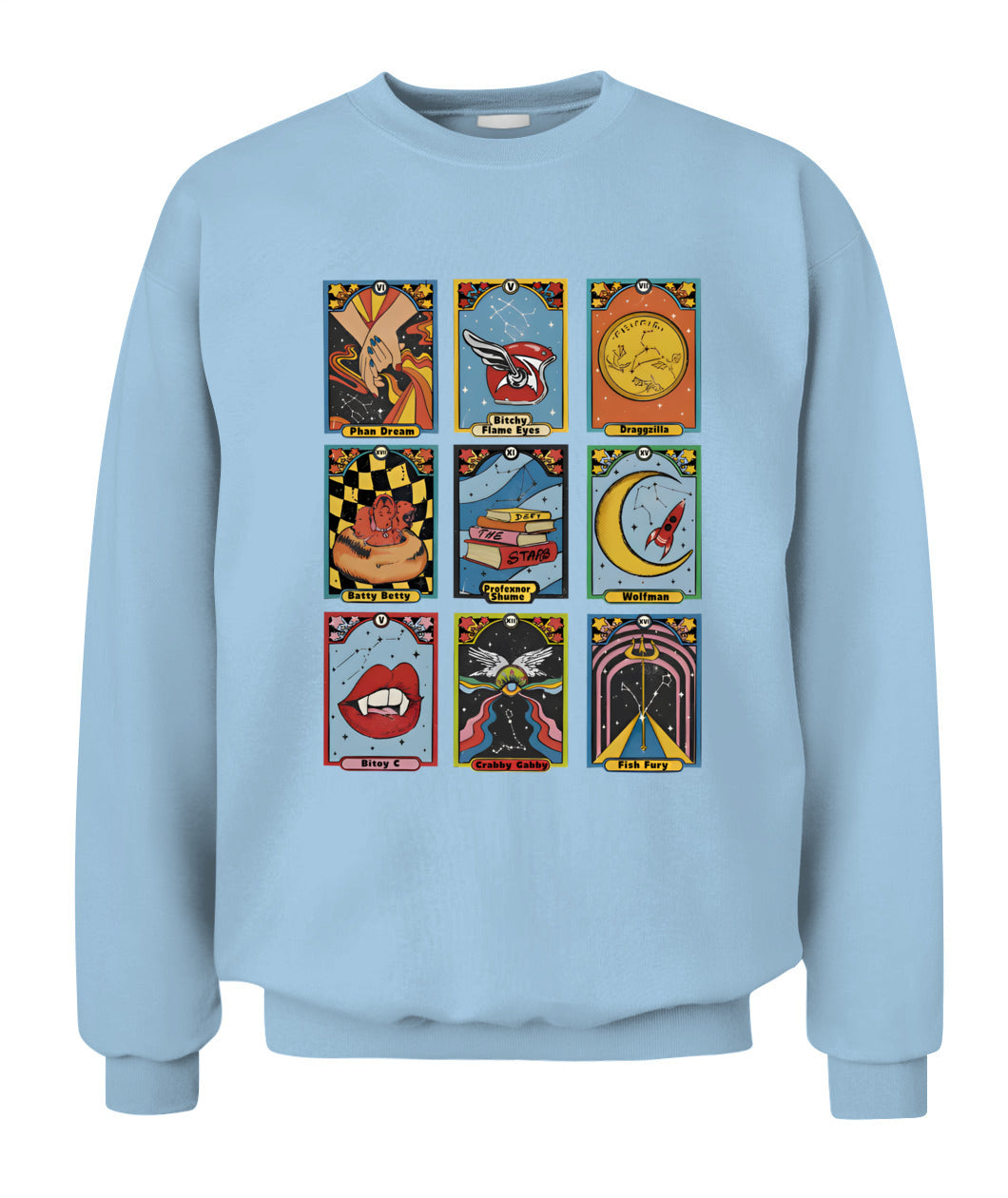 Retro Zodiac Academy Nicknames Tarot Sweatshirt