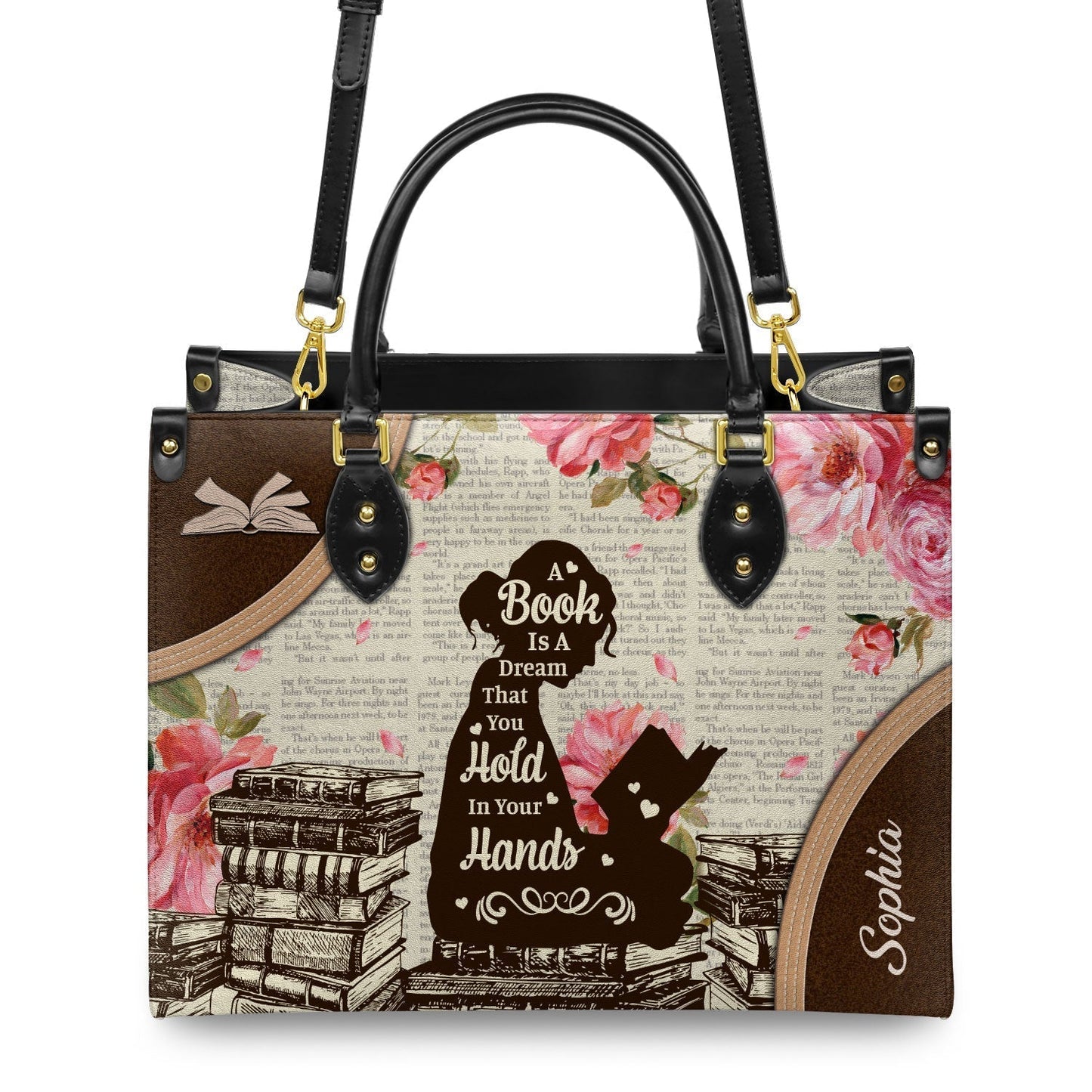 A Book Is A Dream That You Hold In Your Hands NQAY1702002A Leather Bag
