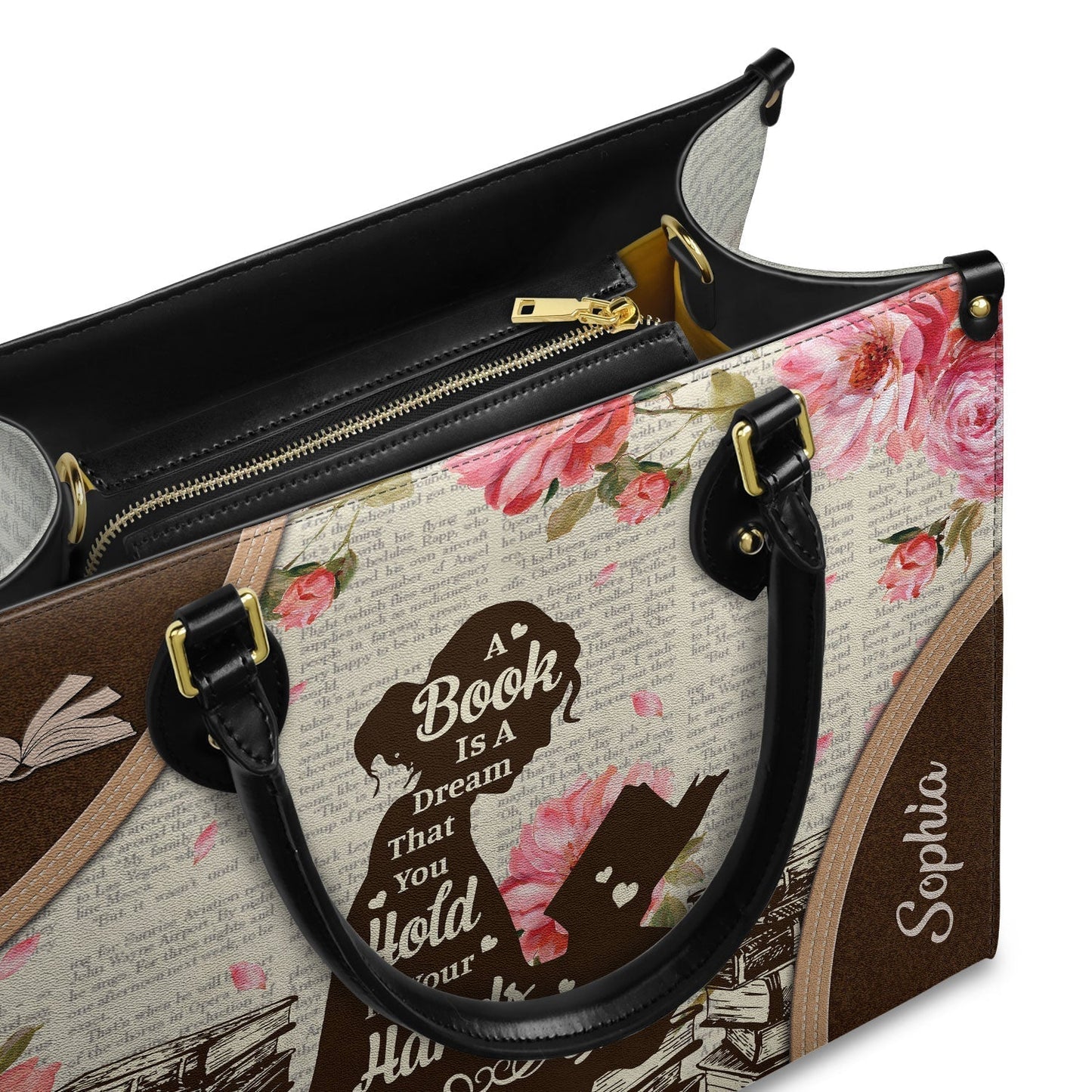 A Book Is A Dream That You Hold In Your Hands NQAY1702002A Leather Bag