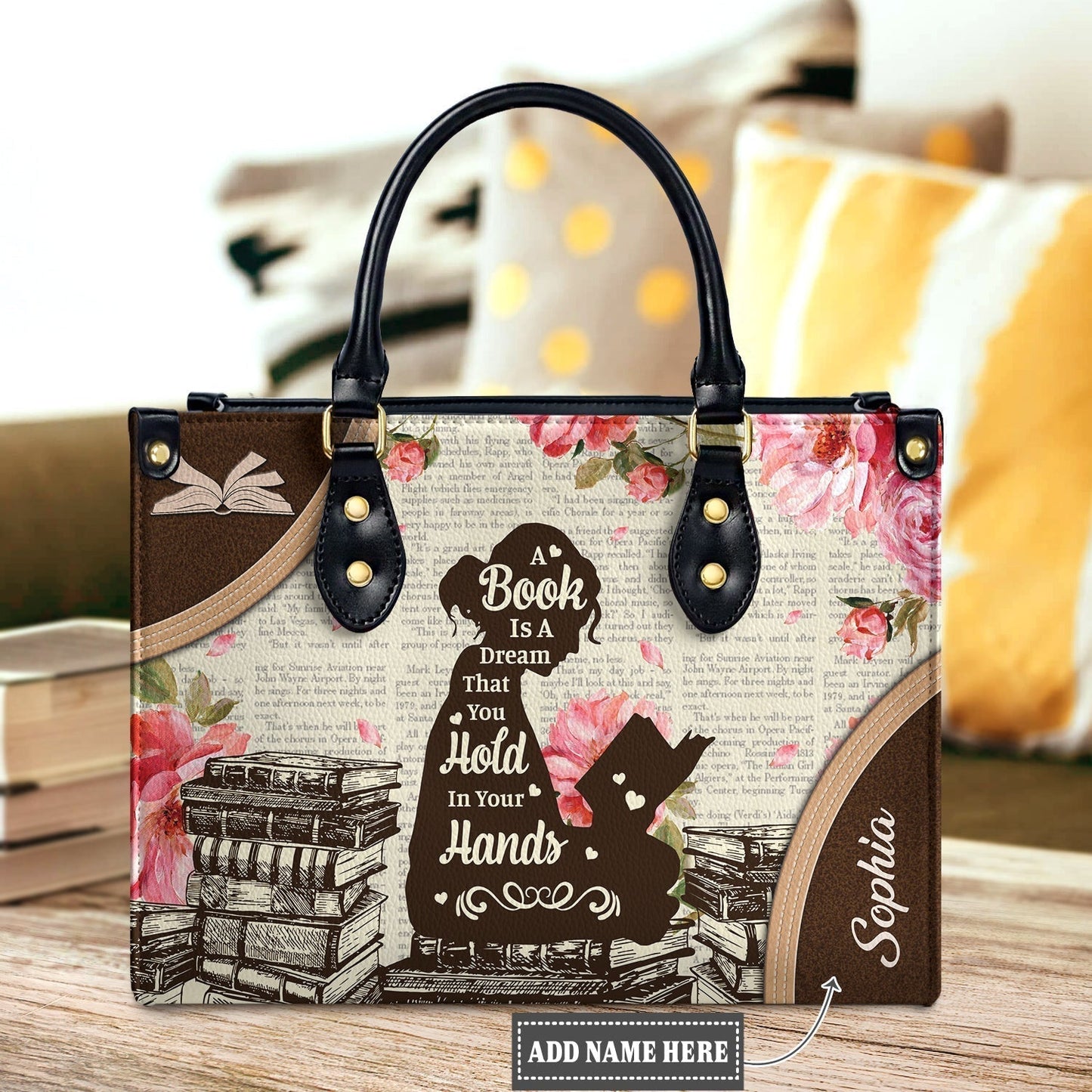 A Book Is A Dream That You Hold In Your Hands NQAY1702002A Leather Bag