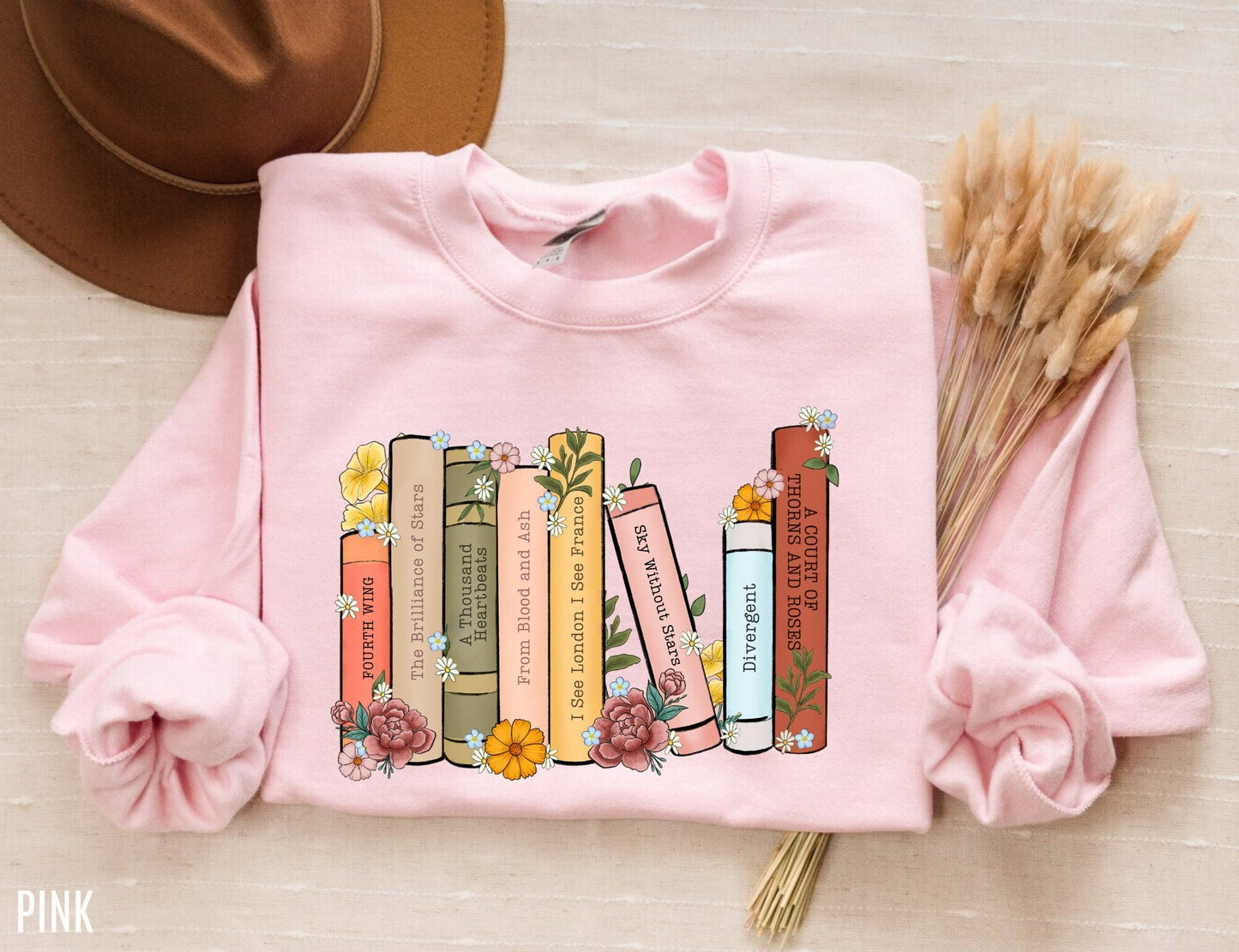 Bookish Crewneck Sweater | Custom Book Shelf