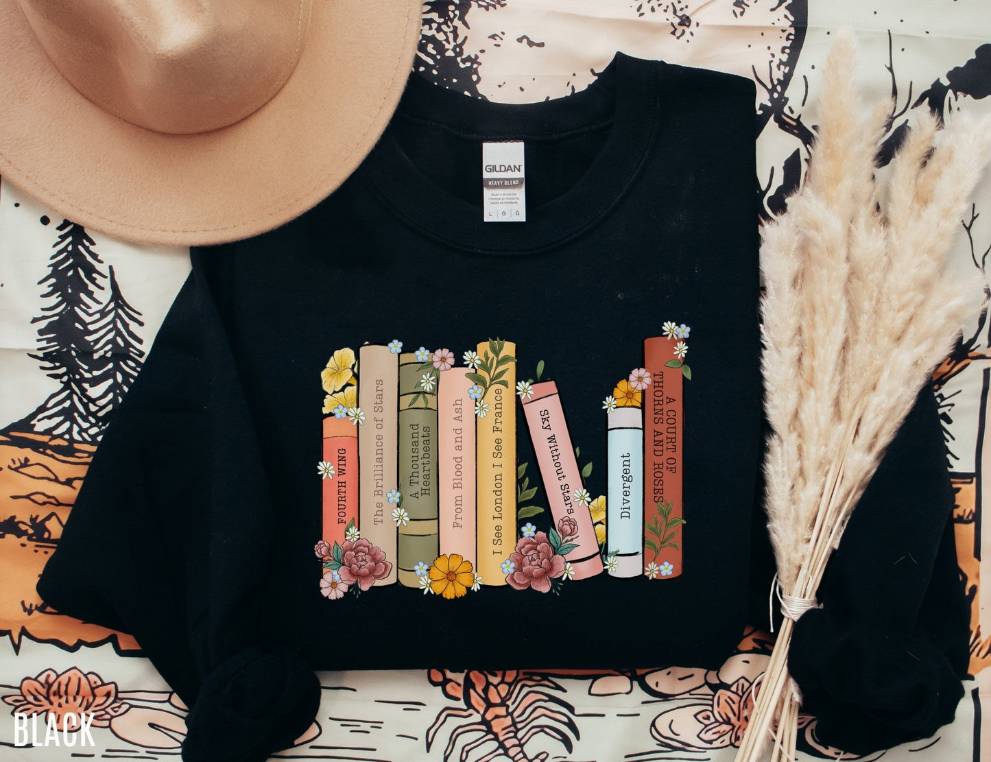 Bookish Crewneck Sweater | Custom Book Shelf
