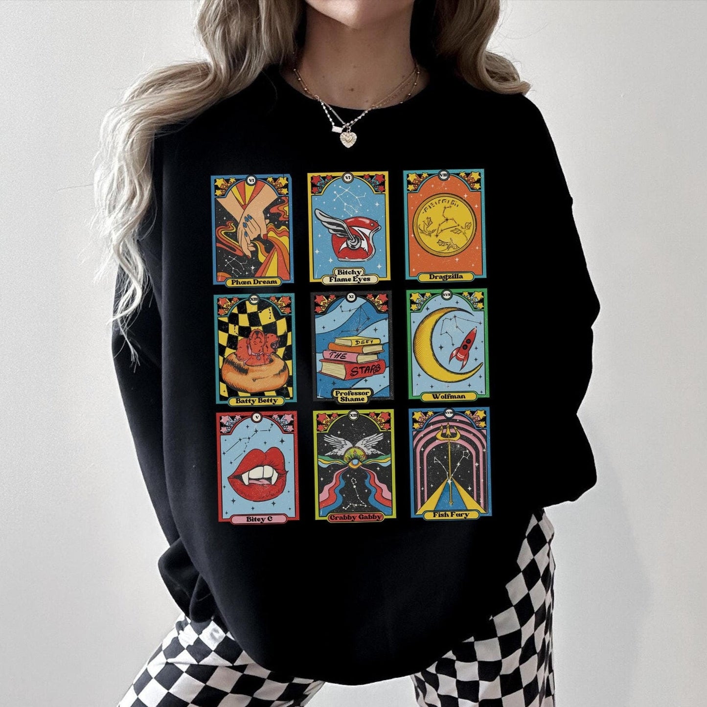 Retro Zodiac Academy Nicknames Tarot Sweatshirt