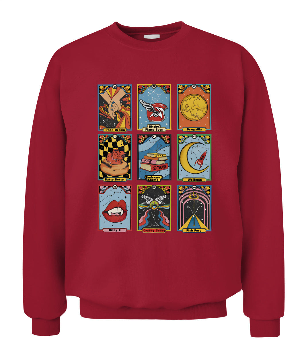 Retro Zodiac Academy Nicknames Tarot Sweatshirt