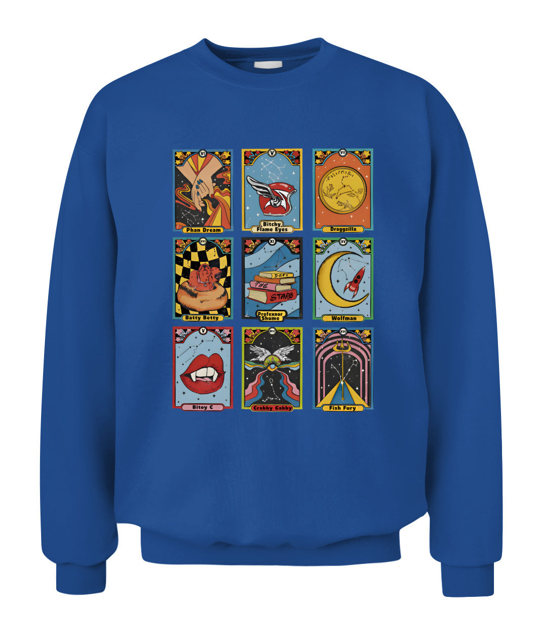 Retro Zodiac Academy Nicknames Tarot Sweatshirt