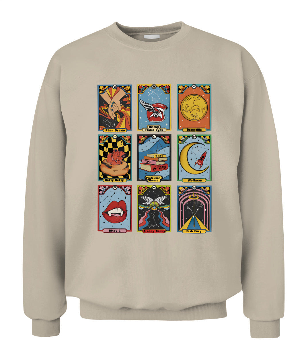 Retro Zodiac Academy Nicknames Tarot Sweatshirt