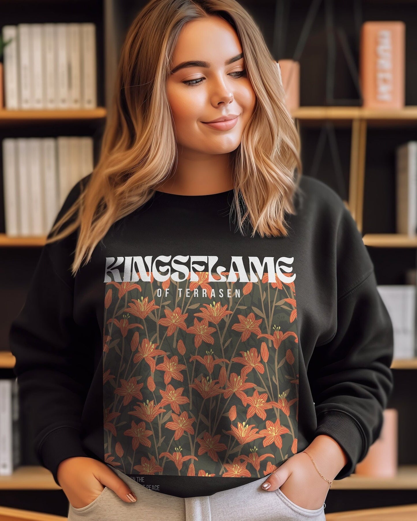 Throne Of Glass Kingsflame Flower Aesthetic T-Shirt