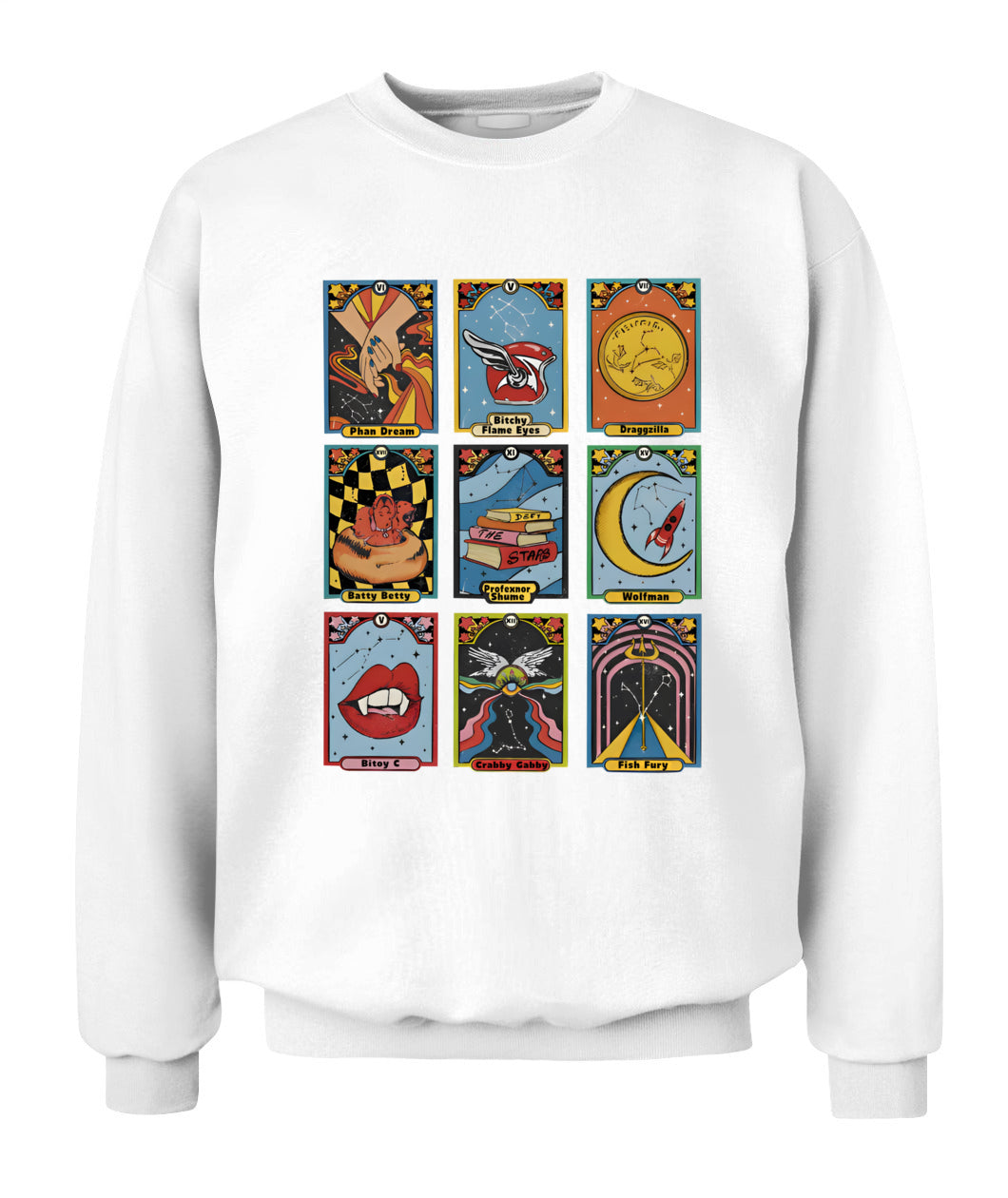 Retro Zodiac Academy Nicknames Tarot Sweatshirt