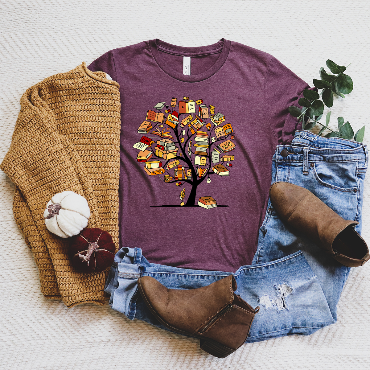 book tree unisex tee