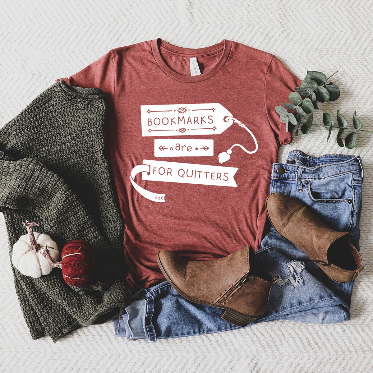 bookmarks are for quitters unisex tee