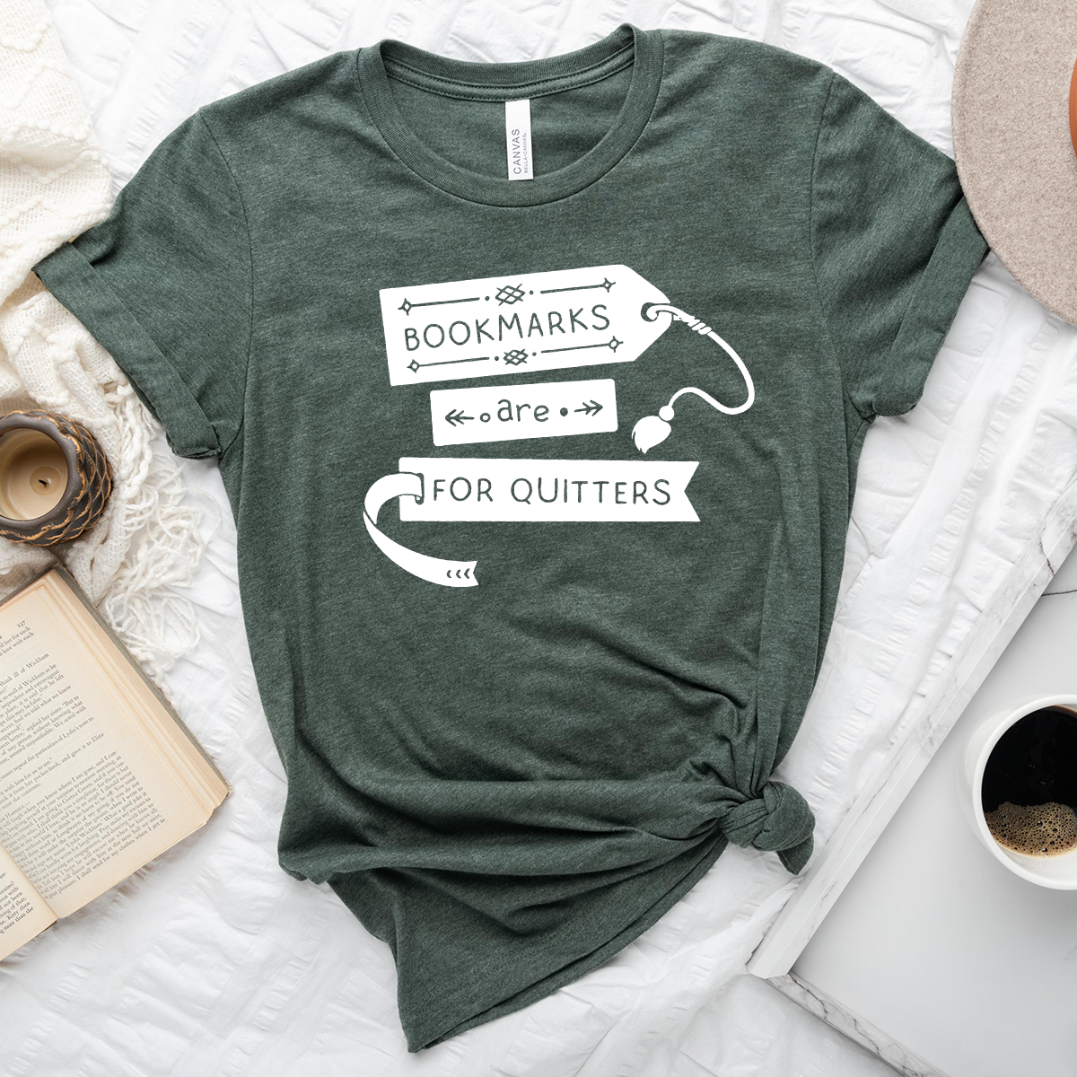 bookmarks are for quitters unisex tee