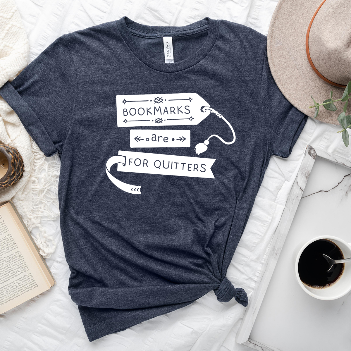 bookmarks are for quitters unisex tee