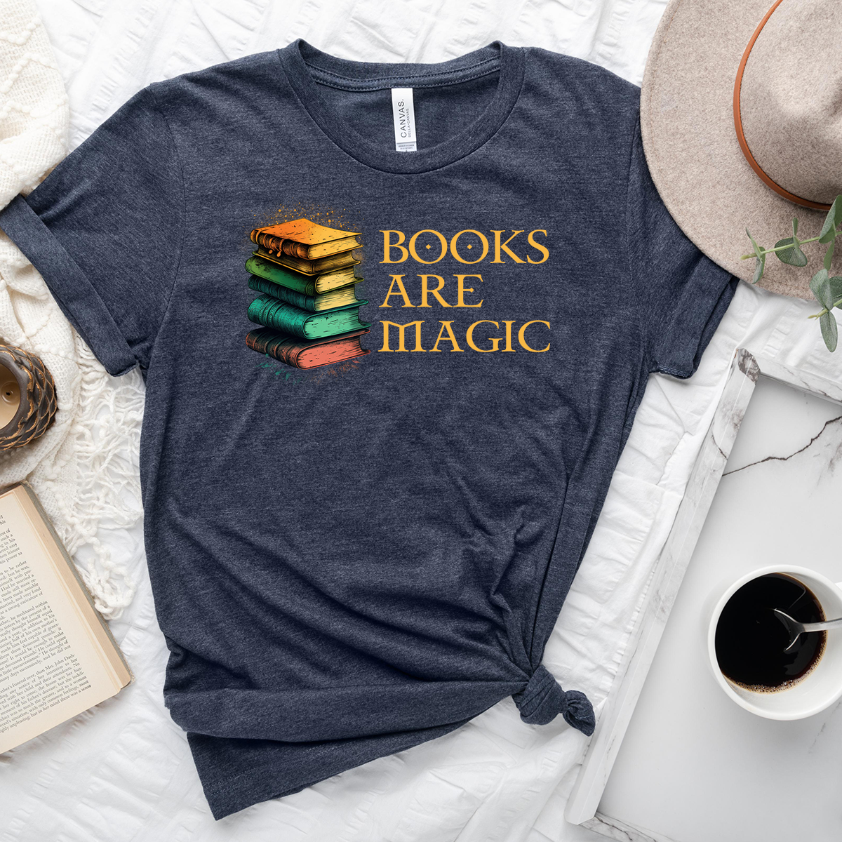 colorful magic books unisex tee