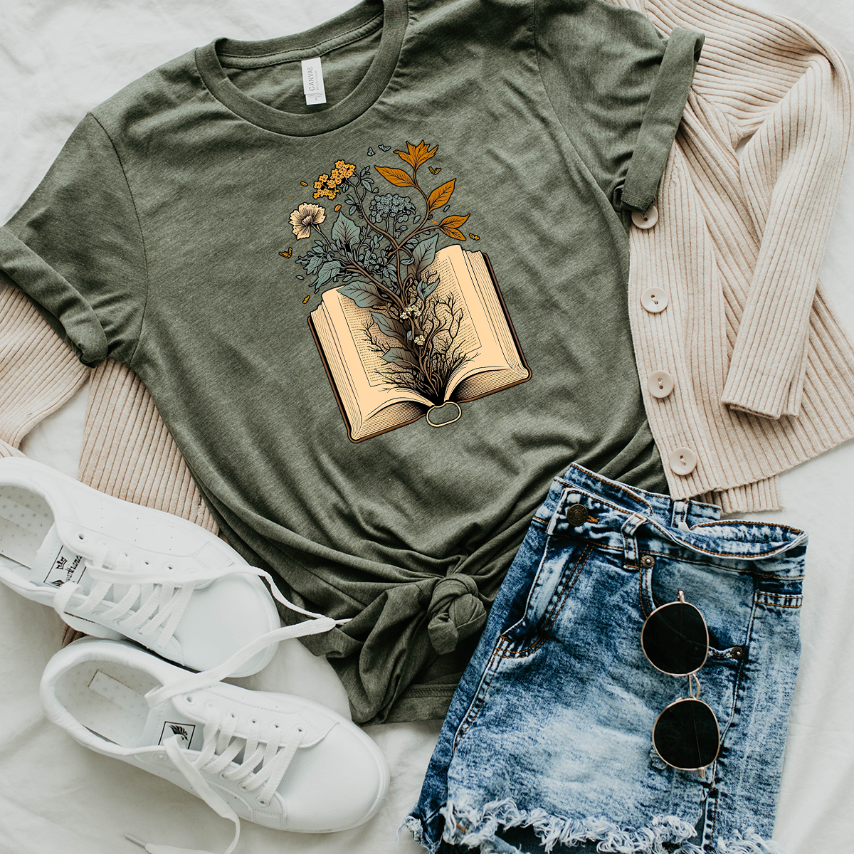 growing book unisex tee