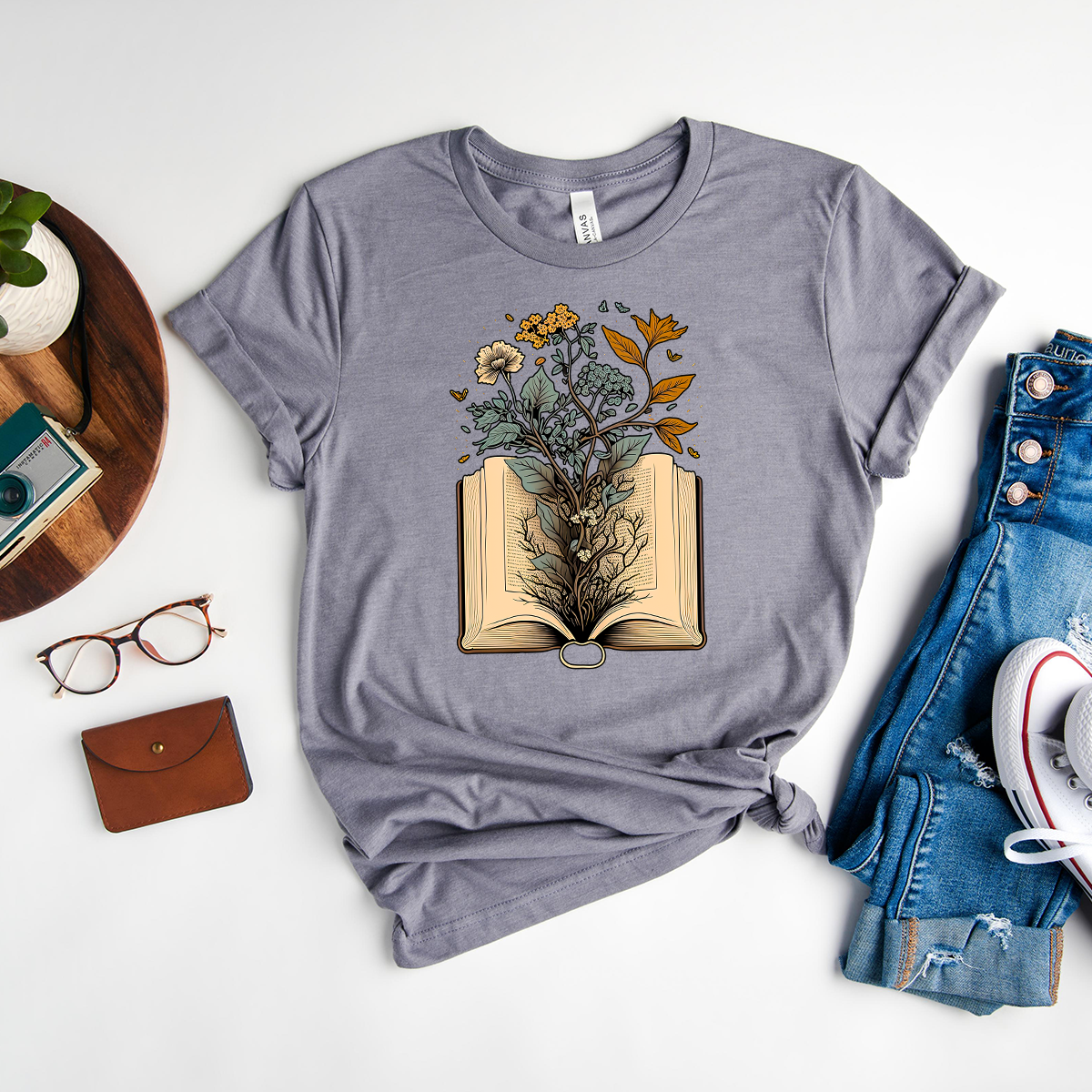 growing book unisex tee