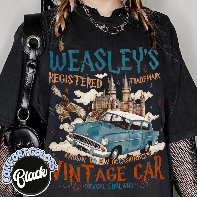 Wizard Flying Car Comfort Colors Shirt