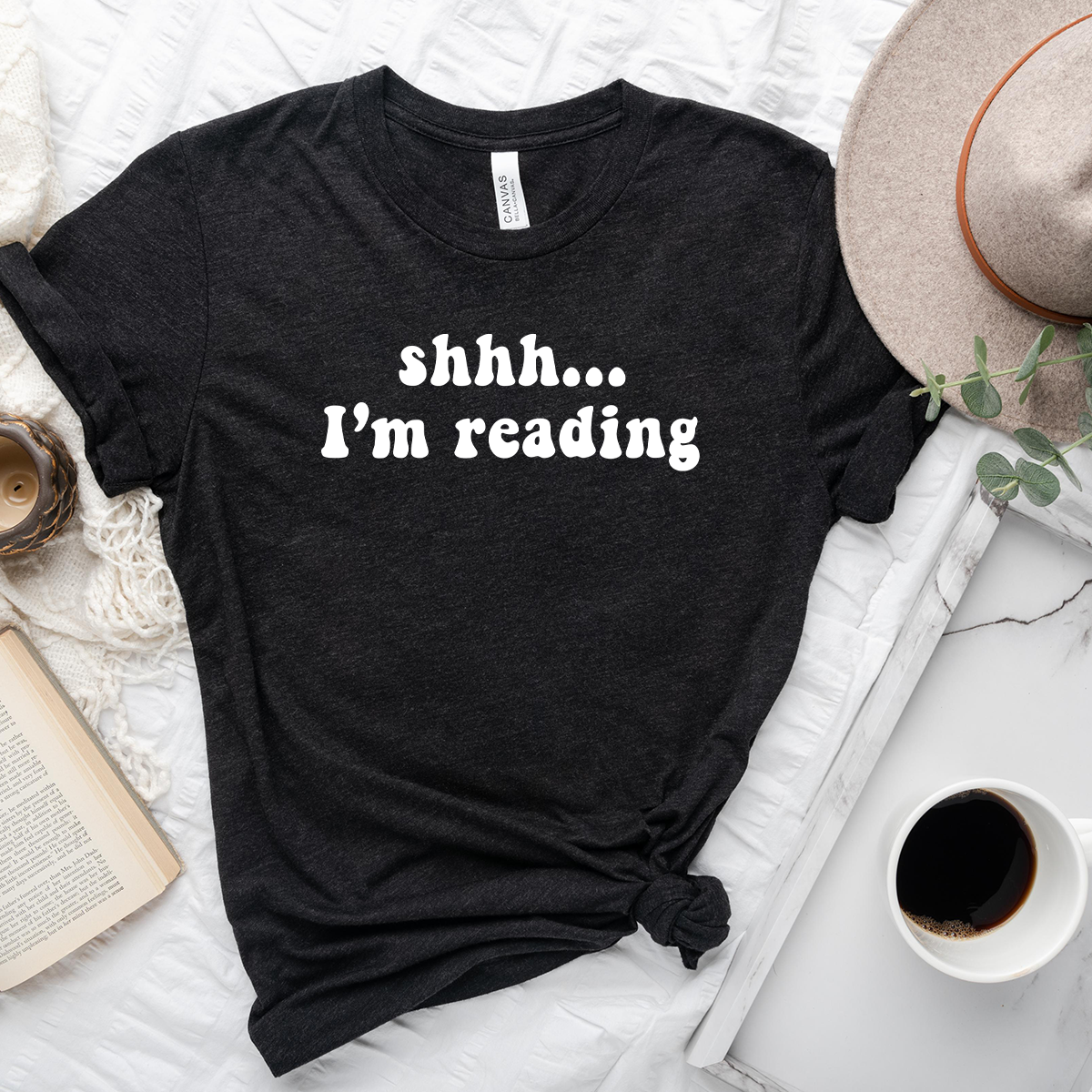 shhh I'm reading unisex tee