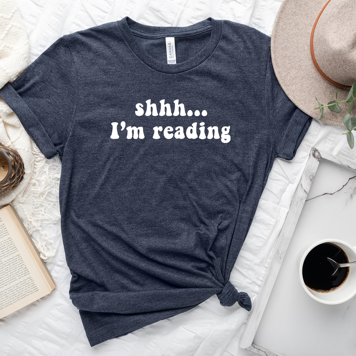 shhh I'm reading unisex tee