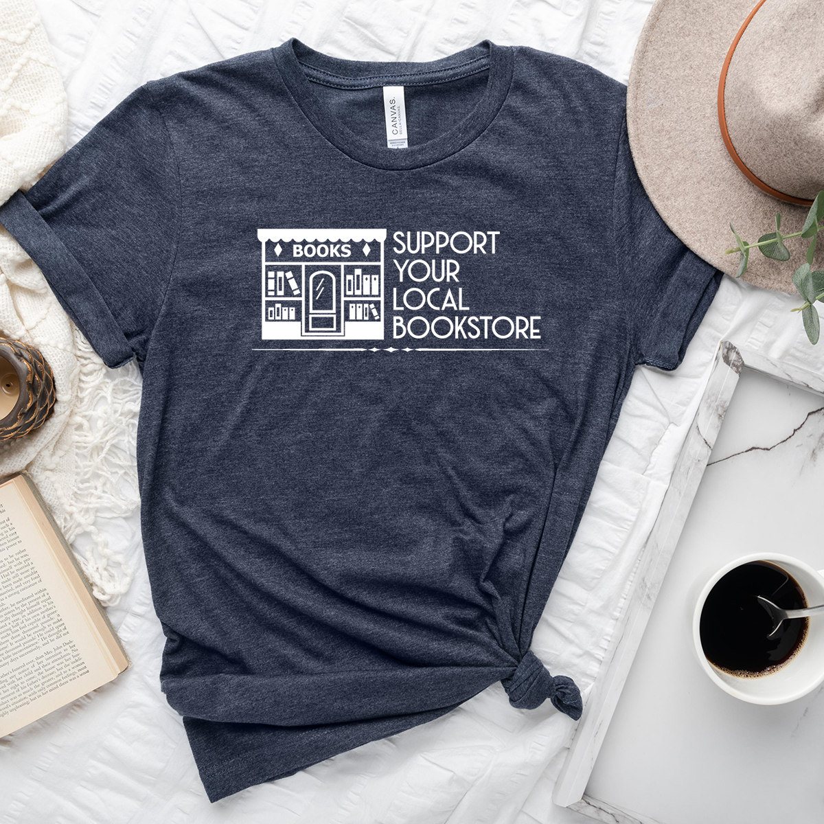 support your local bookstore unisex tee