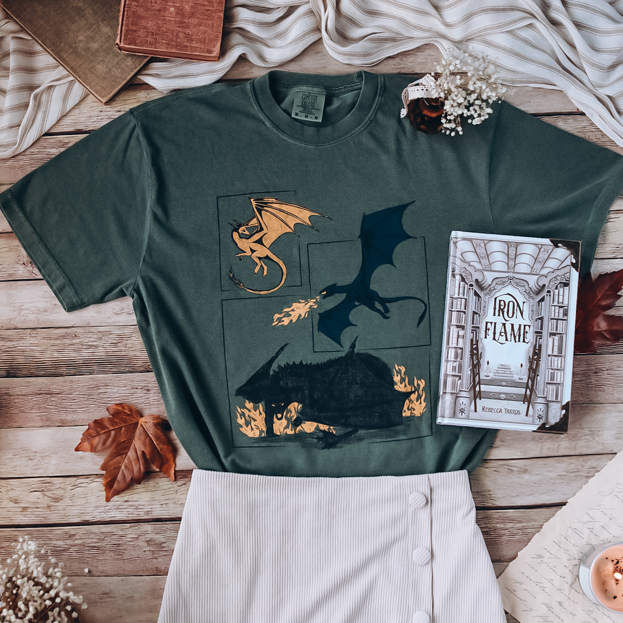 Fourth Wing Inspired: Dragons Heavy Weight Tee
