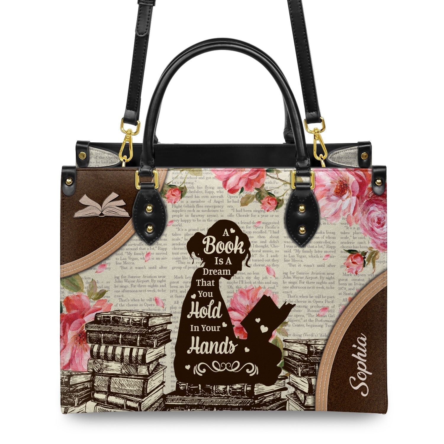 A Book Is A Dream That You Hold In Your Hands NQAY1702002A Leather Bag