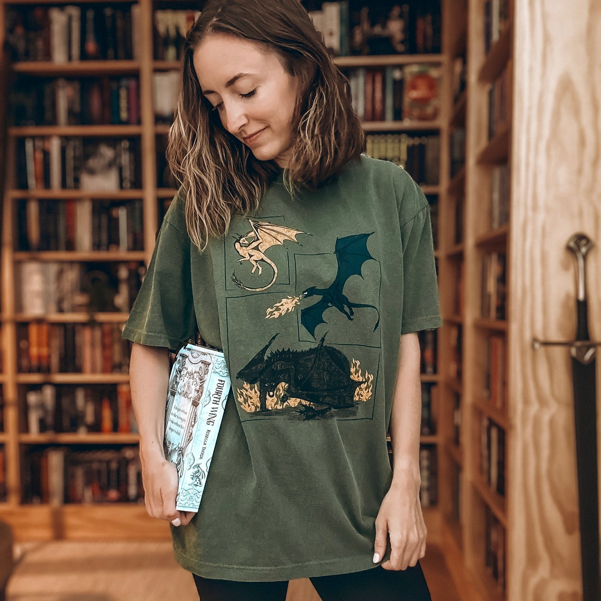 Fourth Wing Inspired: Dragons Heavy Weight Tee
