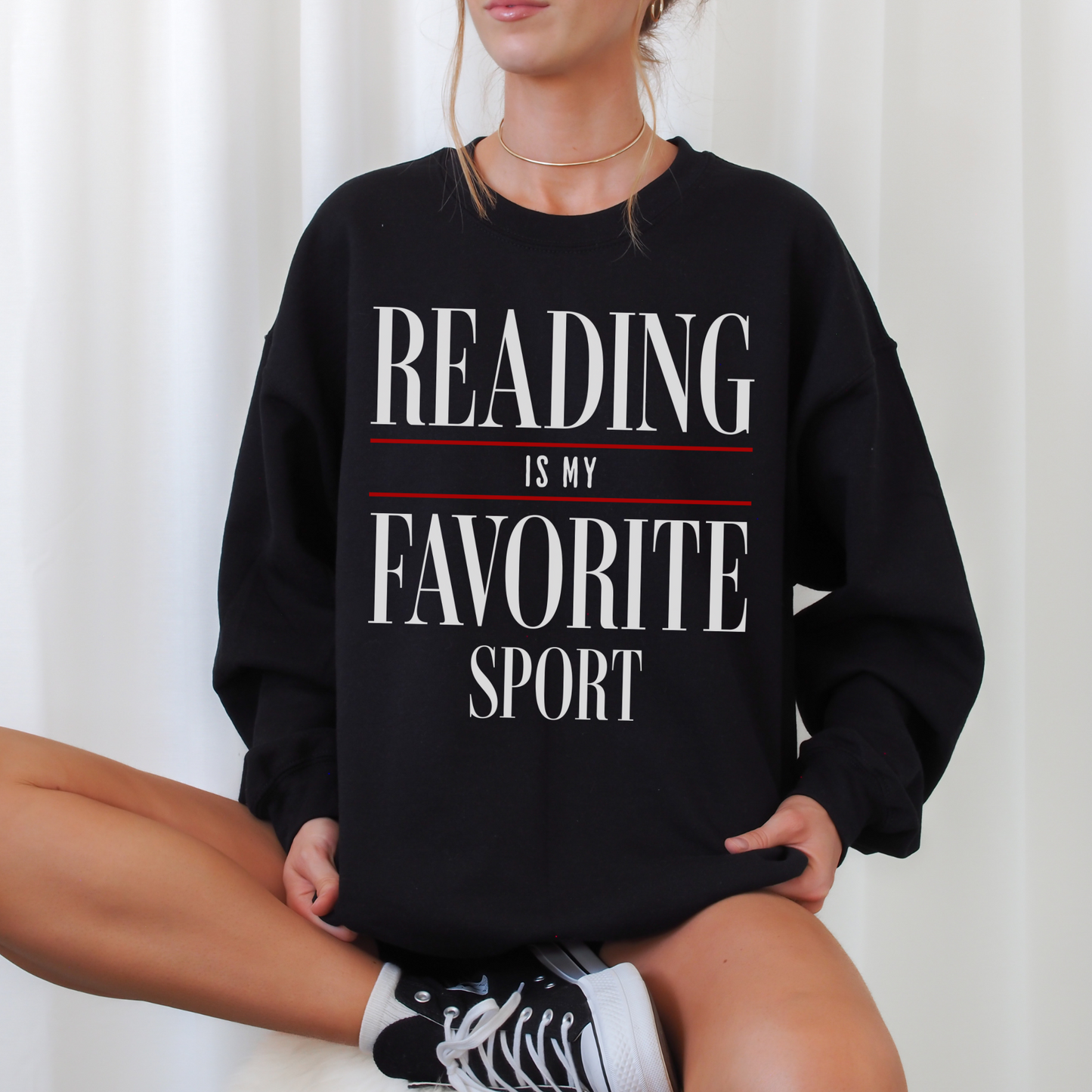 Bookish Crewneck Sweater | Reading Is My Favorite Sport