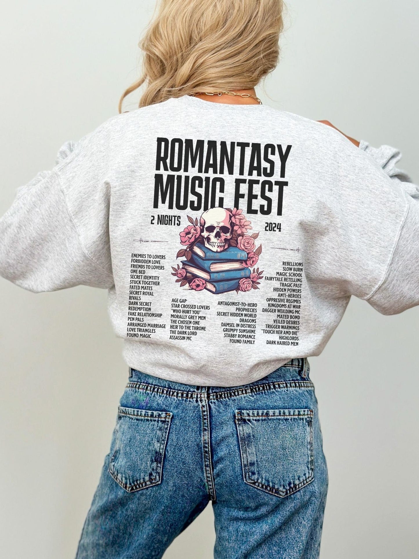 Bookish Crewneck Sweater | Romantasy Music Fest Sweatshirt