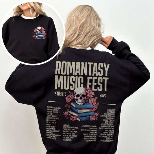 Bookish Crewneck Sweater | Romantasy Music Fest Sweatshirt