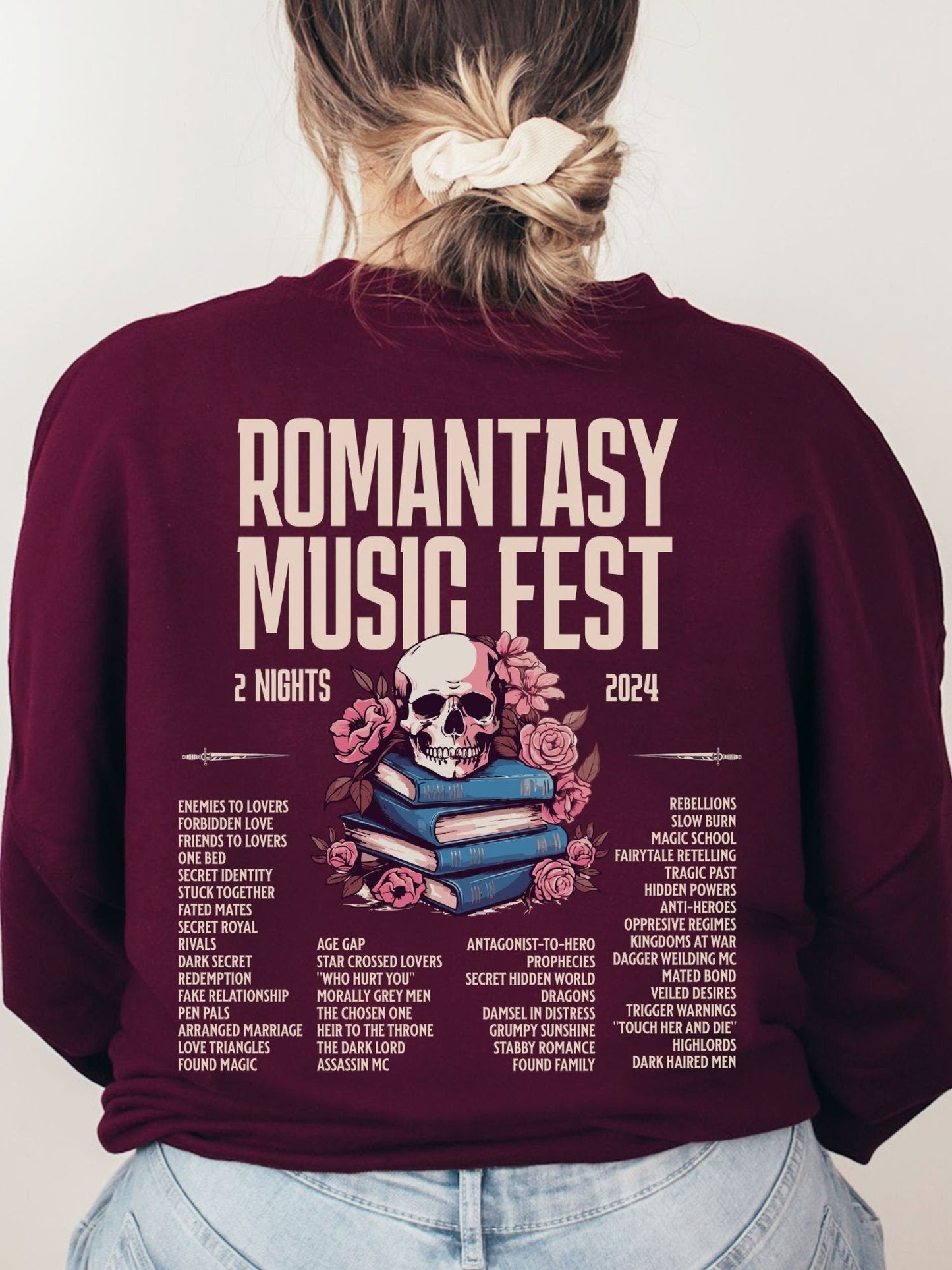 Bookish Crewneck Sweater | Romantasy Music Fest Sweatshirt