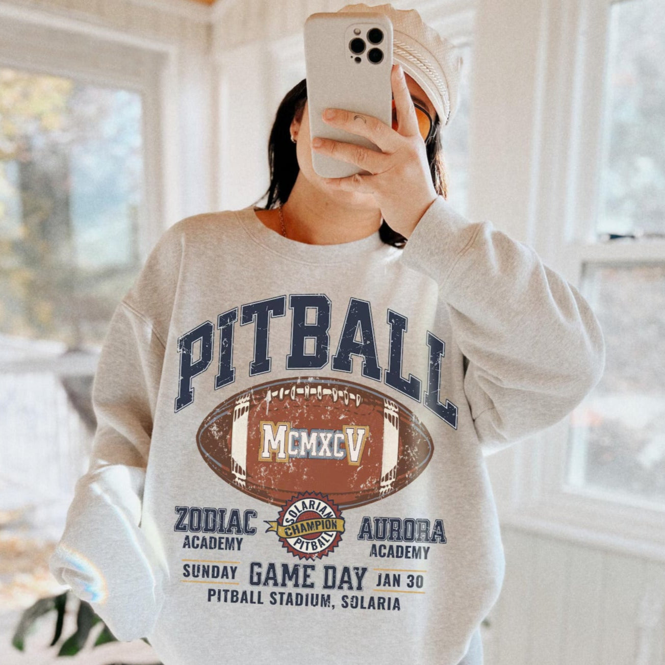 Zodiac Academy Merch | Vintage Pitball Sweatshirt