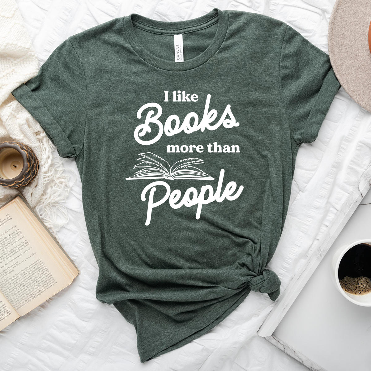 books more than people unisex tee