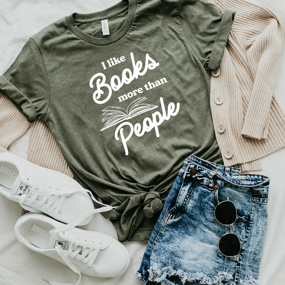 books more than people unisex tee