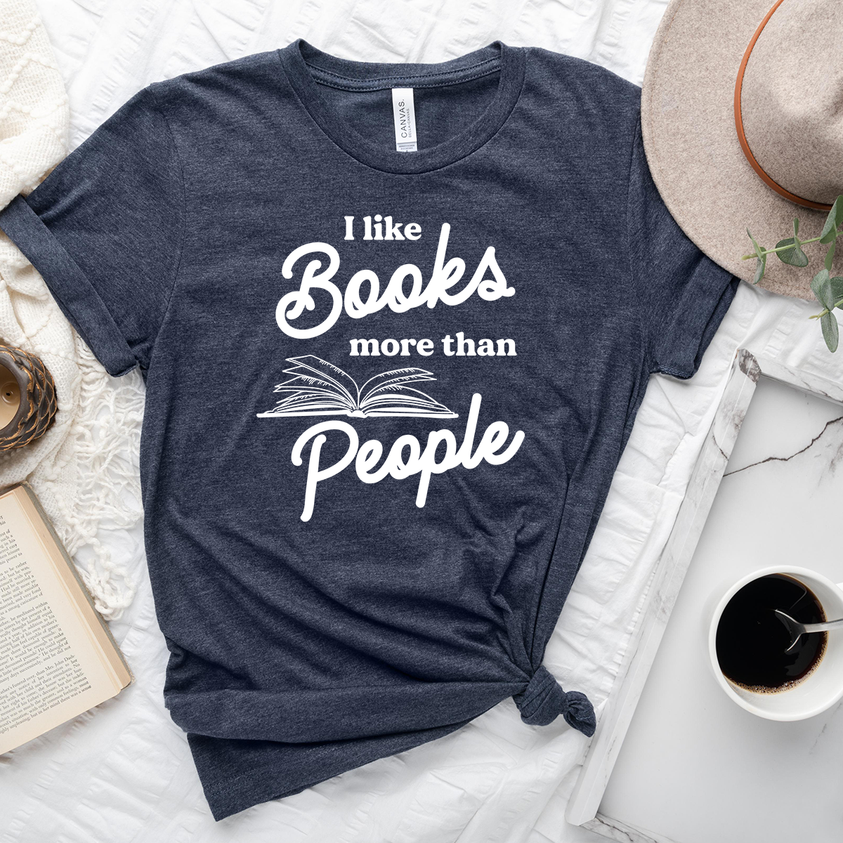 books more than people unisex tee