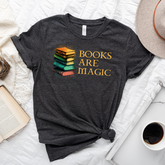 colorful magic books unisex tee