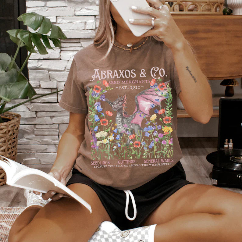 Abraxos Wyvern Velaris ACORTA Shirt | Sarah J Maas Merch | Fantasy Bookish Shirt