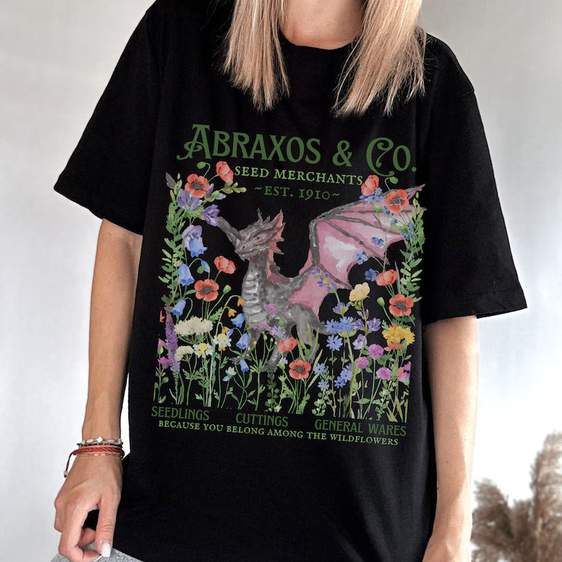 Abraxos Wyvern Velaris ACORTA Shirt | Sarah J Maas Merch | Fantasy Bookish Shirt