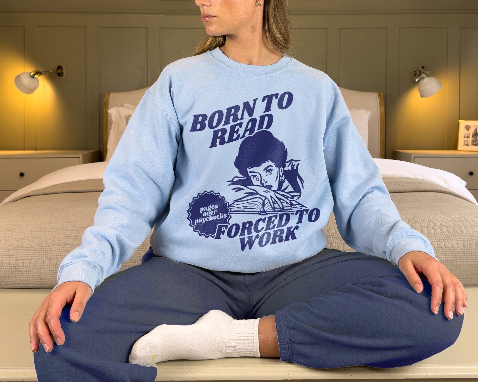 Born To Read Bookish Sweatshirt | Funny Reader, Book Addict, Book Lover, Bookish Gift For Her, Spicy Books, Dark Romance, Smut Shirt Gift