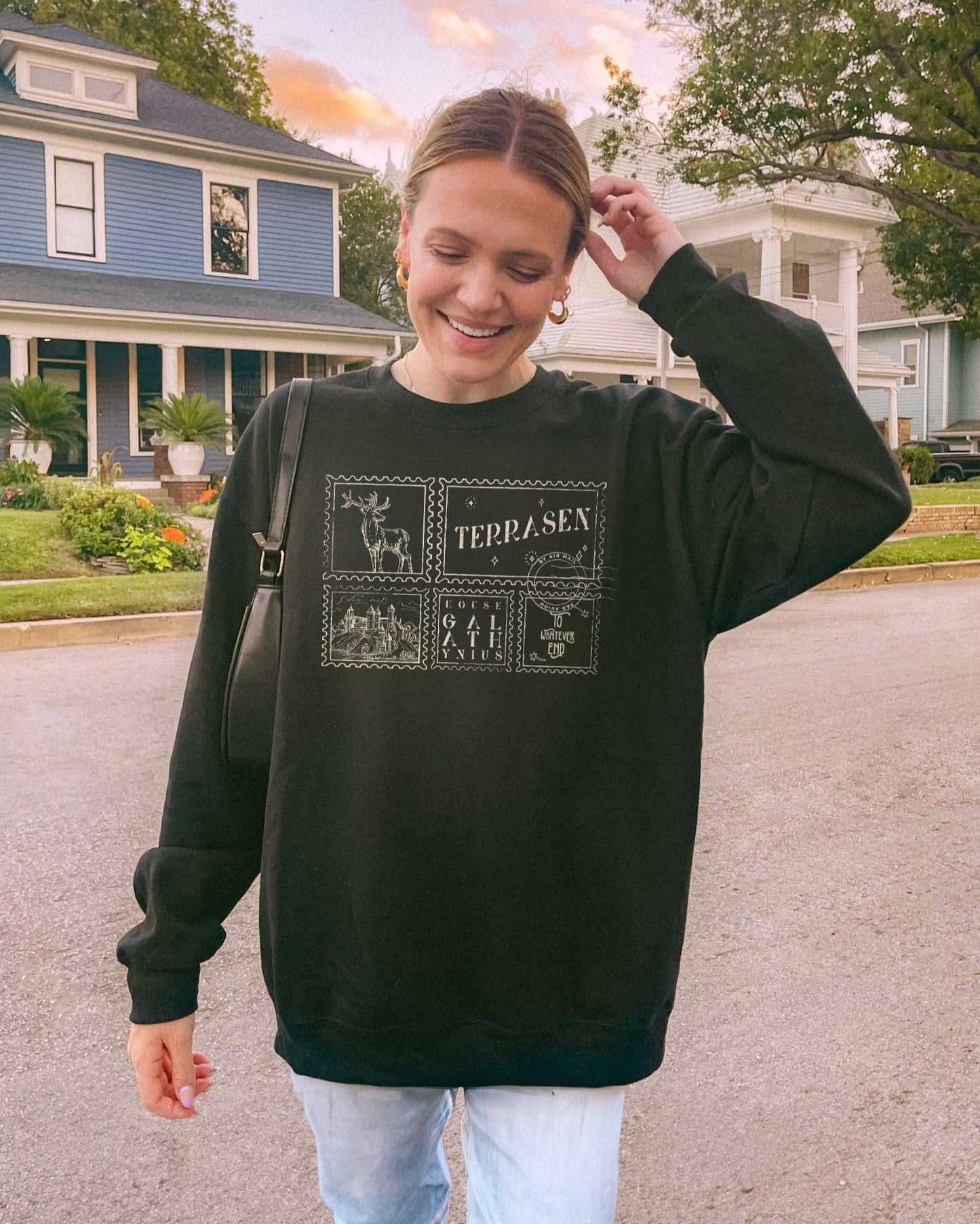 Terrasen Sweatshirt | Throne Of Glass Aelin Galathynius Shirt Rowan Whitethorn Dorian Thirteen Manon Blackbeak Licensed SJM Merch ACOTAR TOG
