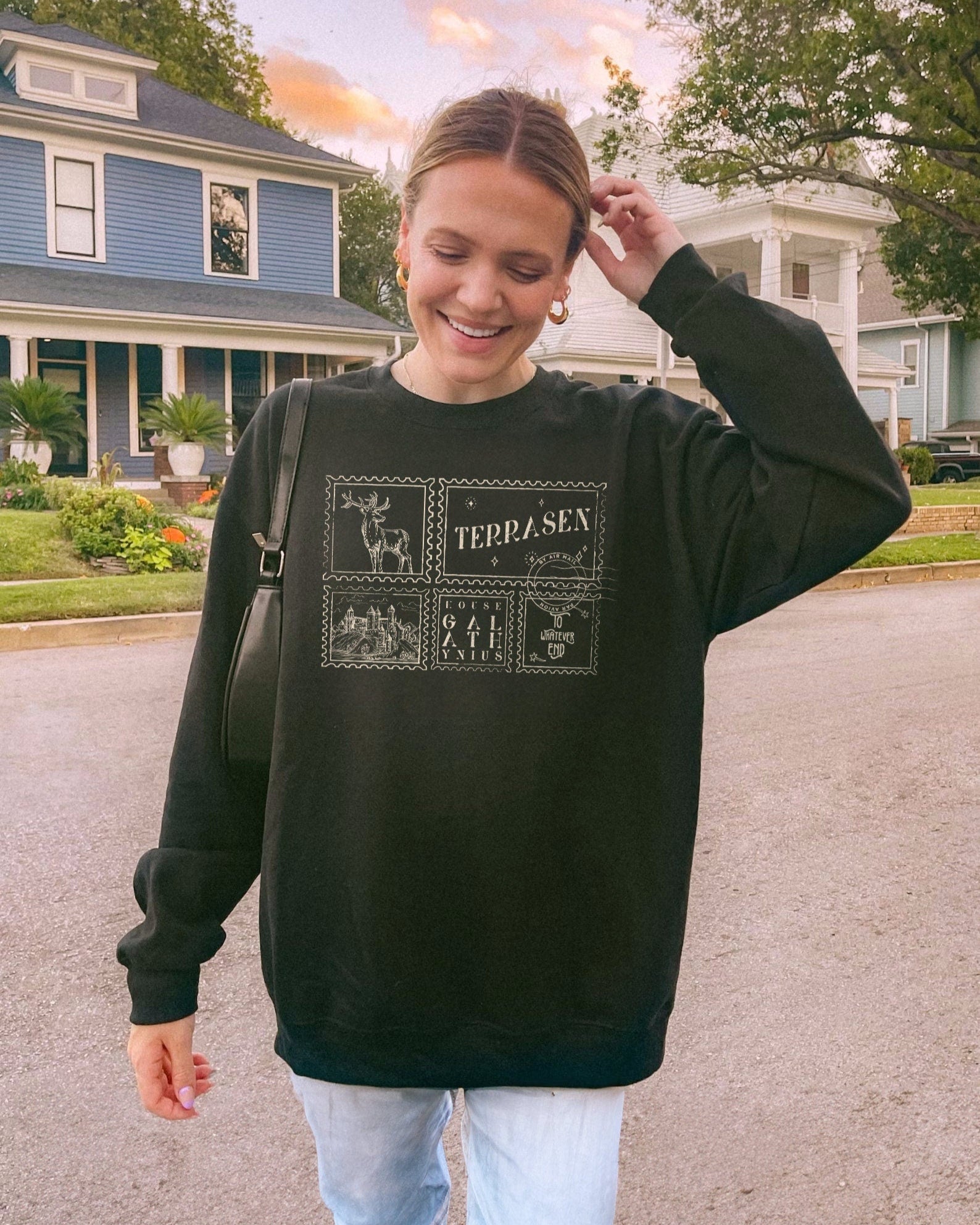 Terrasen Sweatshirt | Throne Of Glass Aelin Galathynius Shirt Rowan Whitethorn Dorian Thirteen Manon Blackbeak Licensed SJM Merch ACOTAR TOG