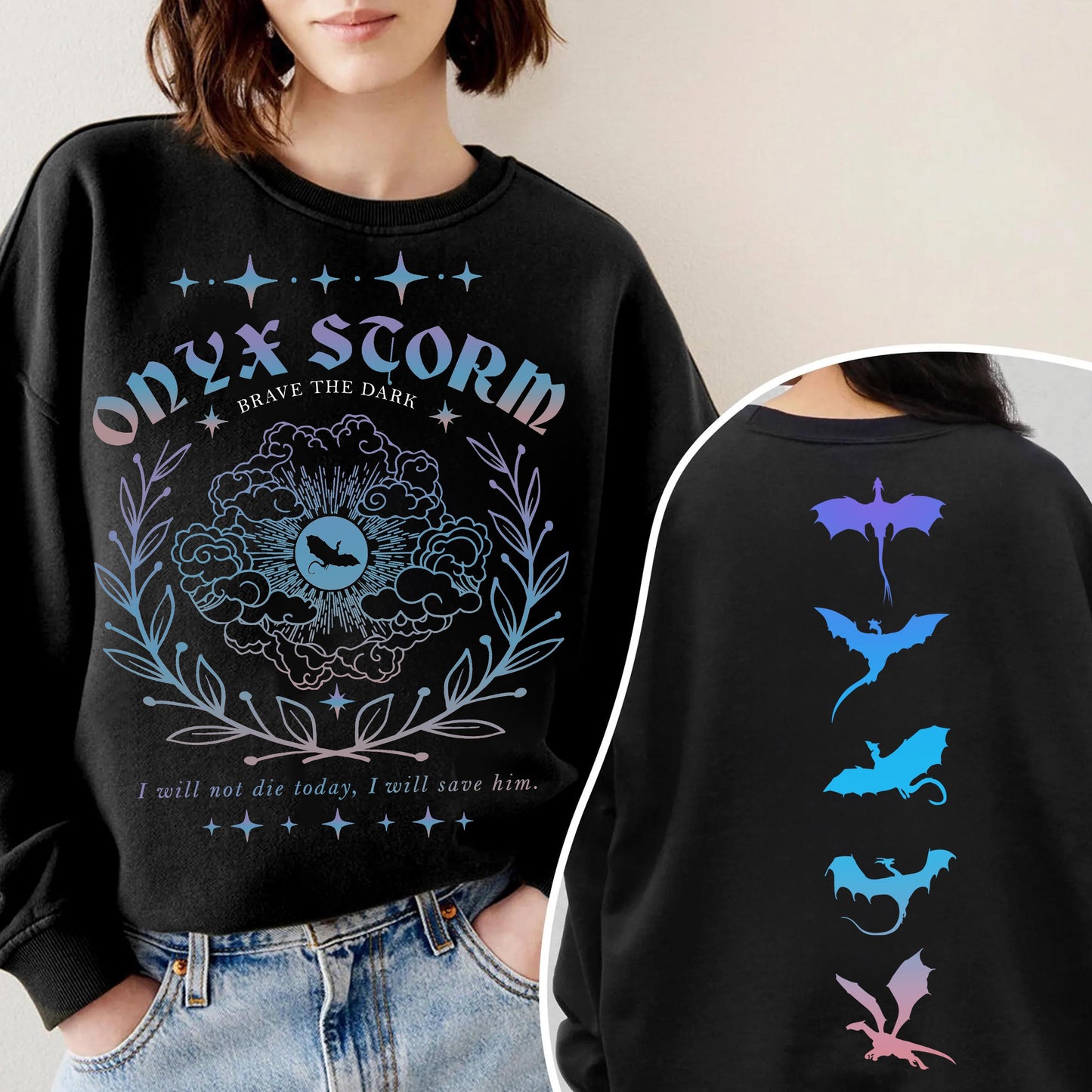 Onyx Storm Shirt Design, Violet Sorrengail PNG, Basgiath War College Theme, I Will Save Him Quote, Xaden Riorson PNG, Bookish PNG Design