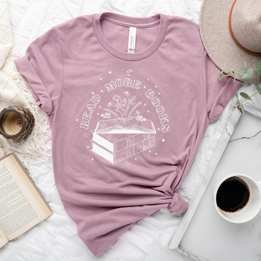 read more books floral unisex tee