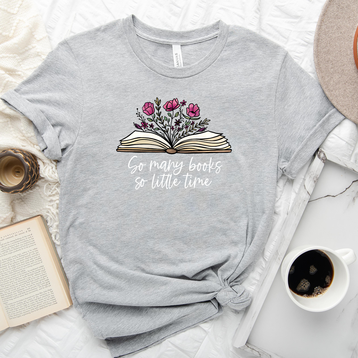 so many books so little time unisex tee