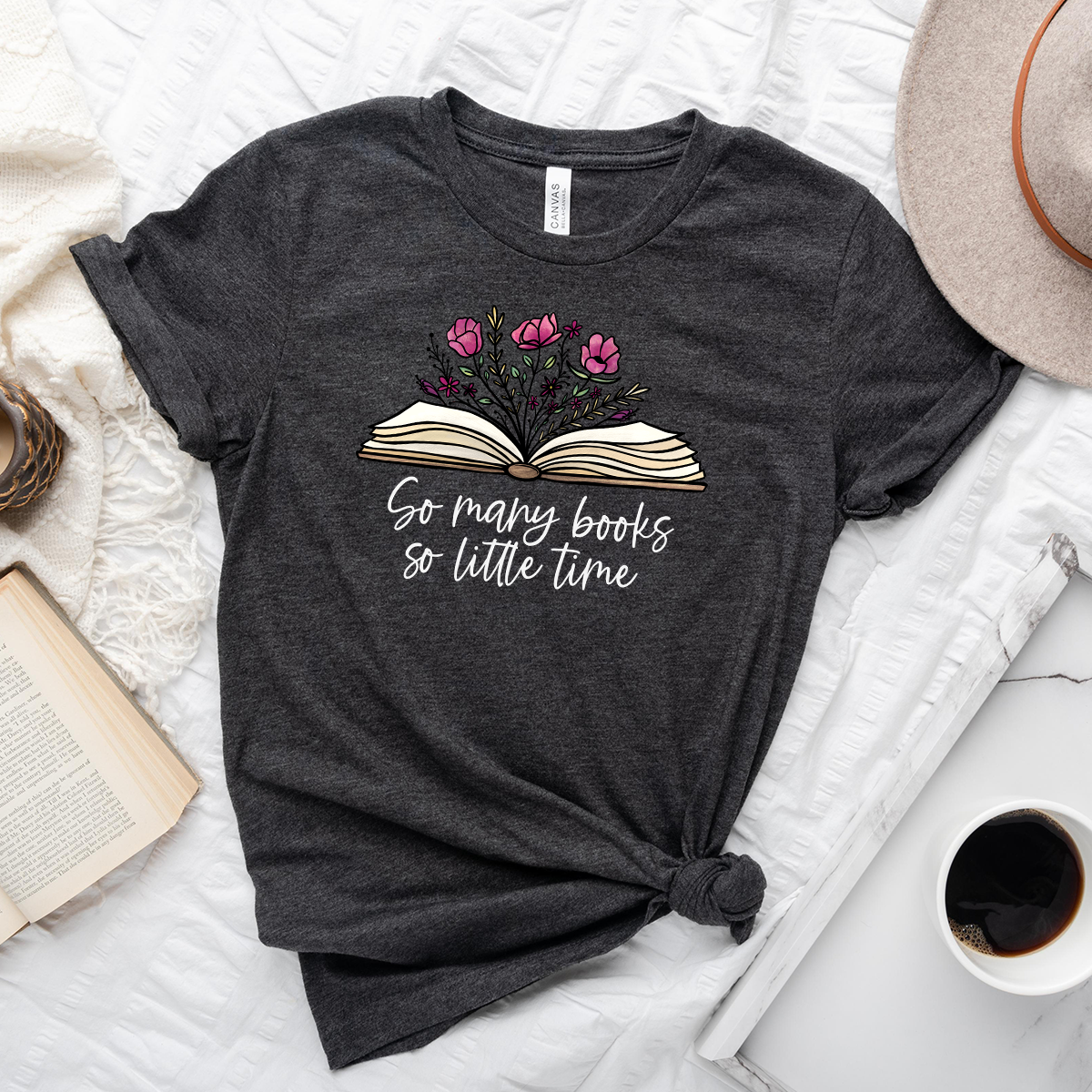 so many books so little time unisex tee