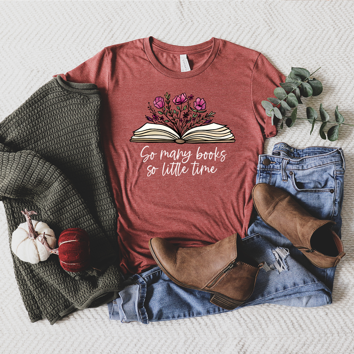 so many books so little time unisex tee