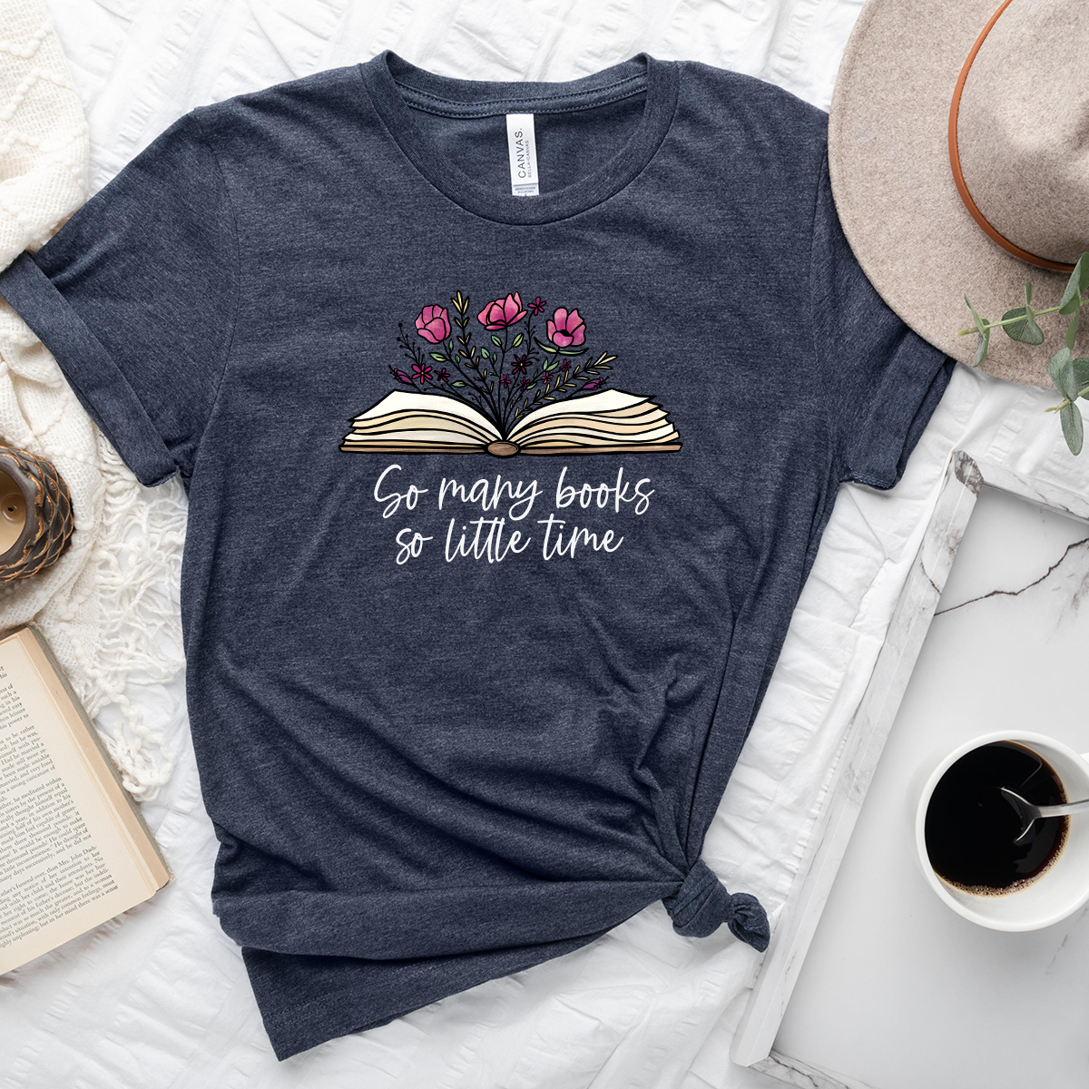 so many books so little time unisex tee